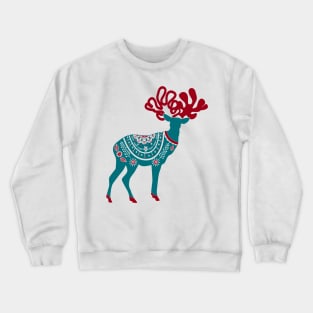 Scandinavian Christmas Reindeer Crewneck Sweatshirt